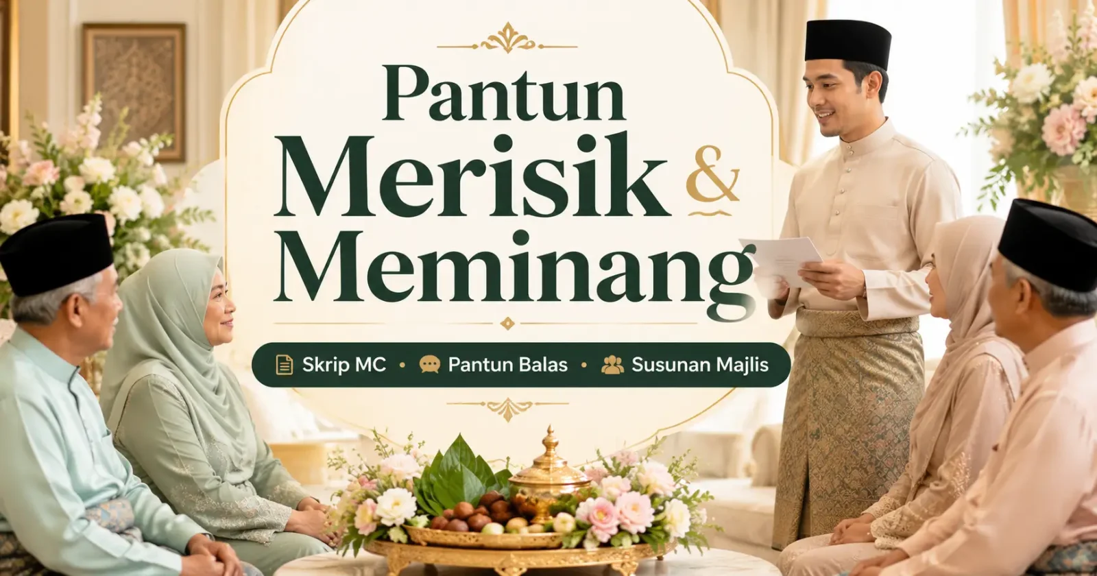 Pantun Merisik dan Meminang untuk MC Majlis: Skrip Siap Guna, Pantun Balas & Susunan Majlis Lengkap