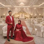 Pasangan pengantin di balai perkahwinan elegan Cyberjaya