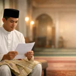 Pengantin lelaki menunggu di masjid sebelum akad nikah