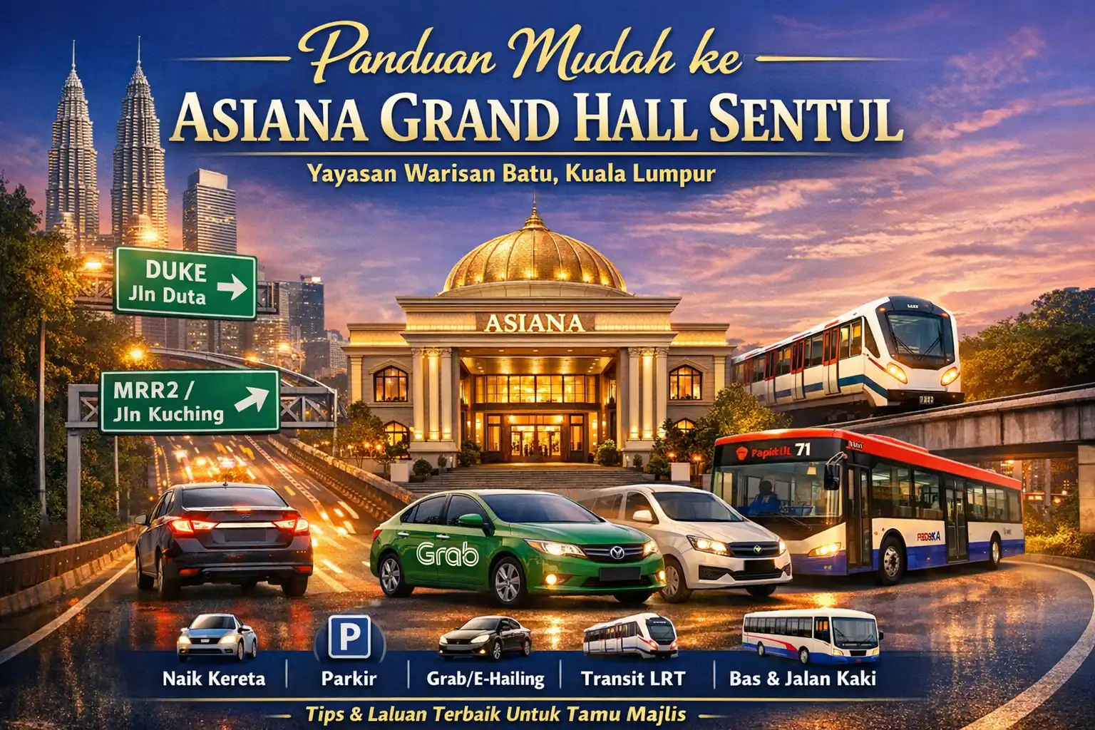 Rute & Parkir: Cara Paling Gampang ke Asiana Grand Hall Sentul Yayasan Warisan Batu (Naik Mobil/Grab/Transit)