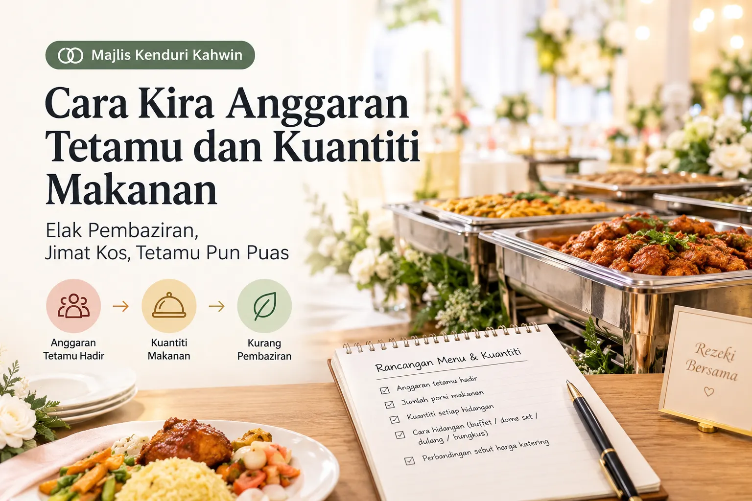 Majlis Kenduri Kahwin: Cara Kira Anggaran Tetamu dan Kuantiti Makanan untuk Elak Pembaziran