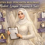 Sewa Baju Pengantin Muslimah: Modest, Long Sleeves, & Alterasi Saiz