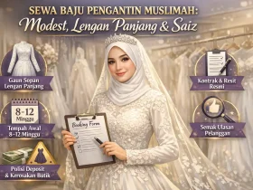 Sewa Baju Pengantin Muslimah: Modest, Long Sleeves, & Alterasi Saiz