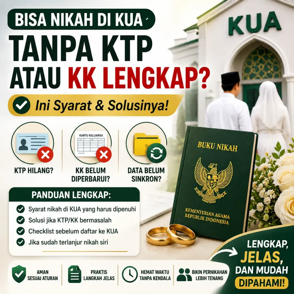 Syarat Nikah Siri di KUA bagi Pengantin yang Tidak Memiliki KTP atau KK Lengkap