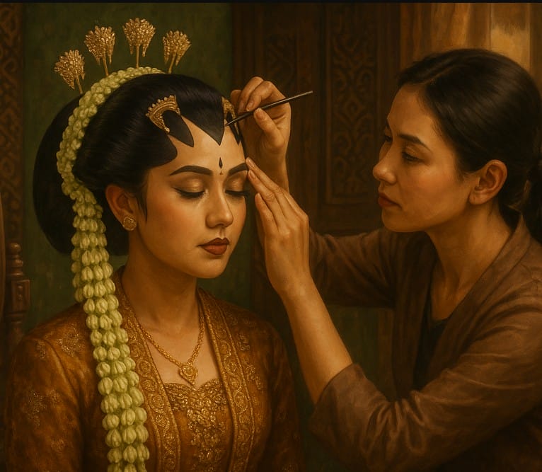 Rias pengantin Jawa Tengah dengan paes ageng