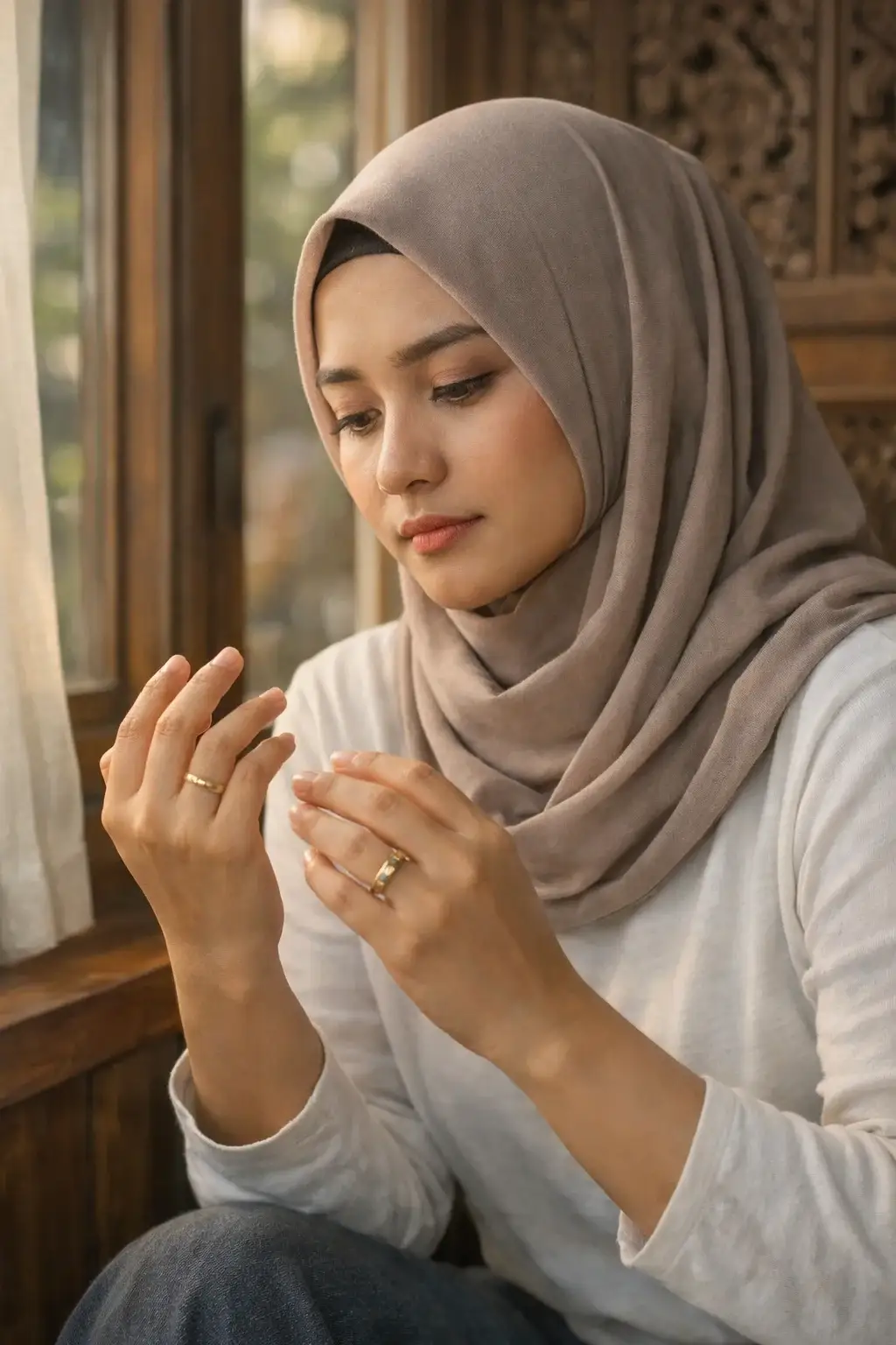 posisi cincin nikah wanita